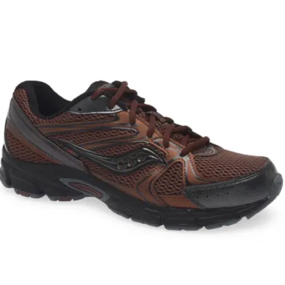 Saucony Ride Millennium Sneaker in Brown/ Metallic - men's size 10.5